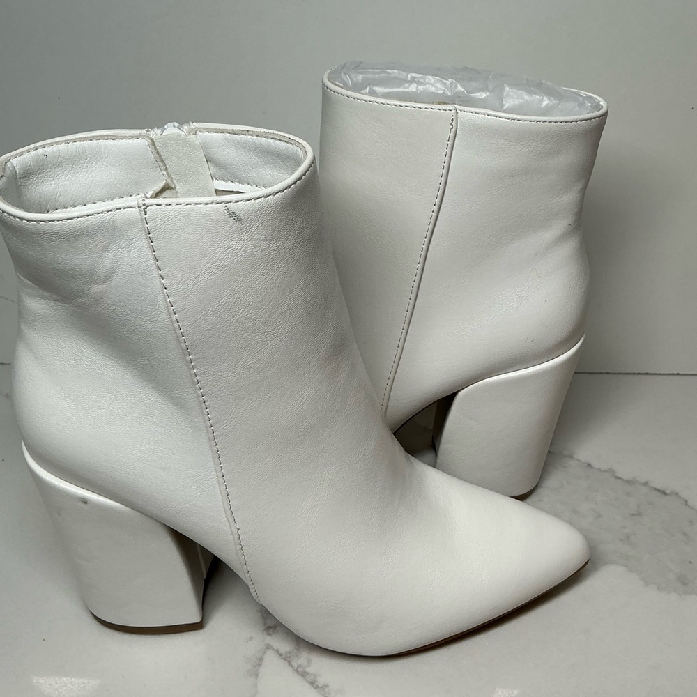 Sugar Women's Winter Chelsea Booties Chunky High Heel, Pointed Toe Ankle Boots 5